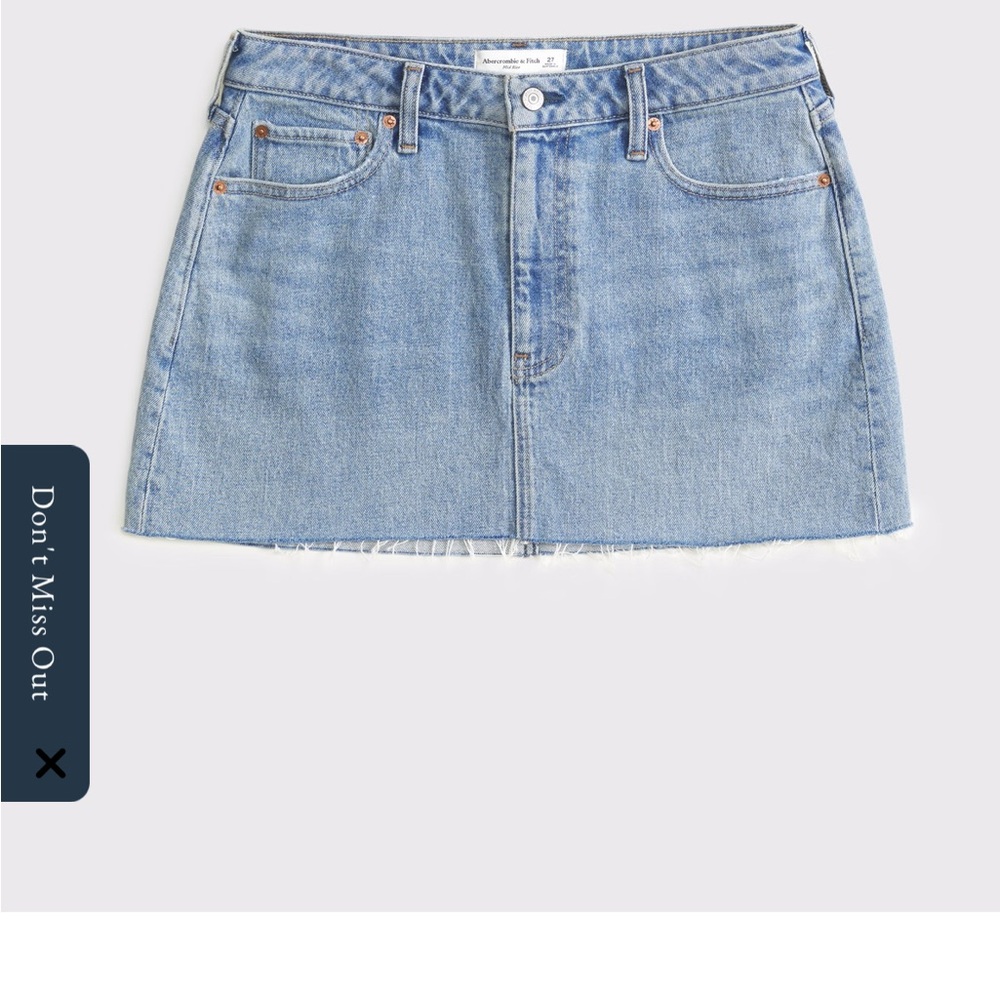 Abercrombie & Fitch Light Blue Denim Mini Skirt